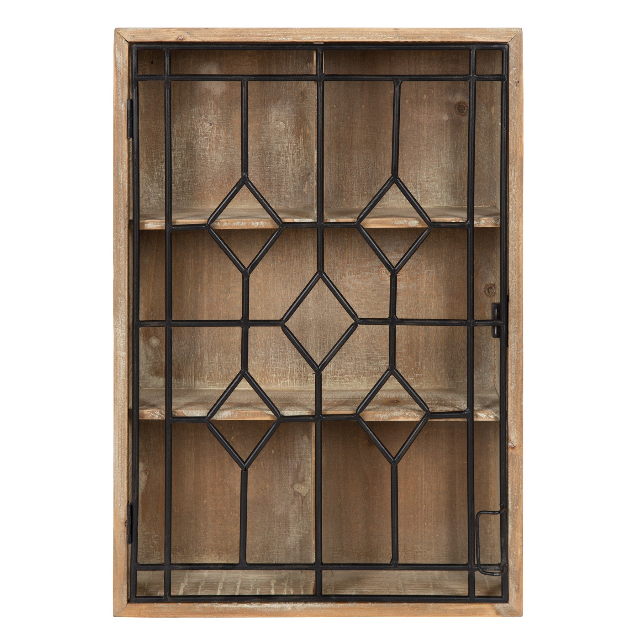Megara Decorative Farmhouse Chic Wall Mounted Display Cupboard