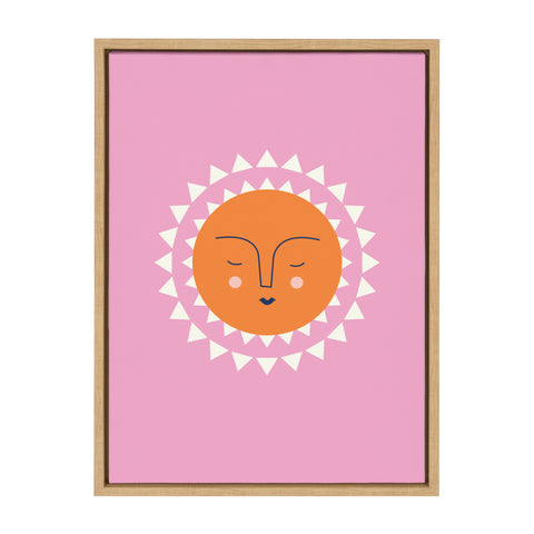 Sylvie Sleepy Sun Framed Canvas by Elizabeth Olwen