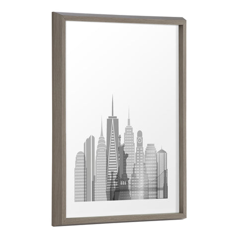 Blake New York Cityscape Framed Printed Glass by Jake Goossen