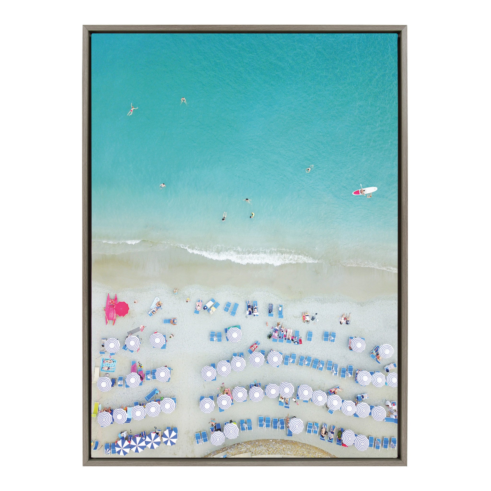 Sylvie Monterosso al Mare Swim Framed Canvas by Rachel Bolgov