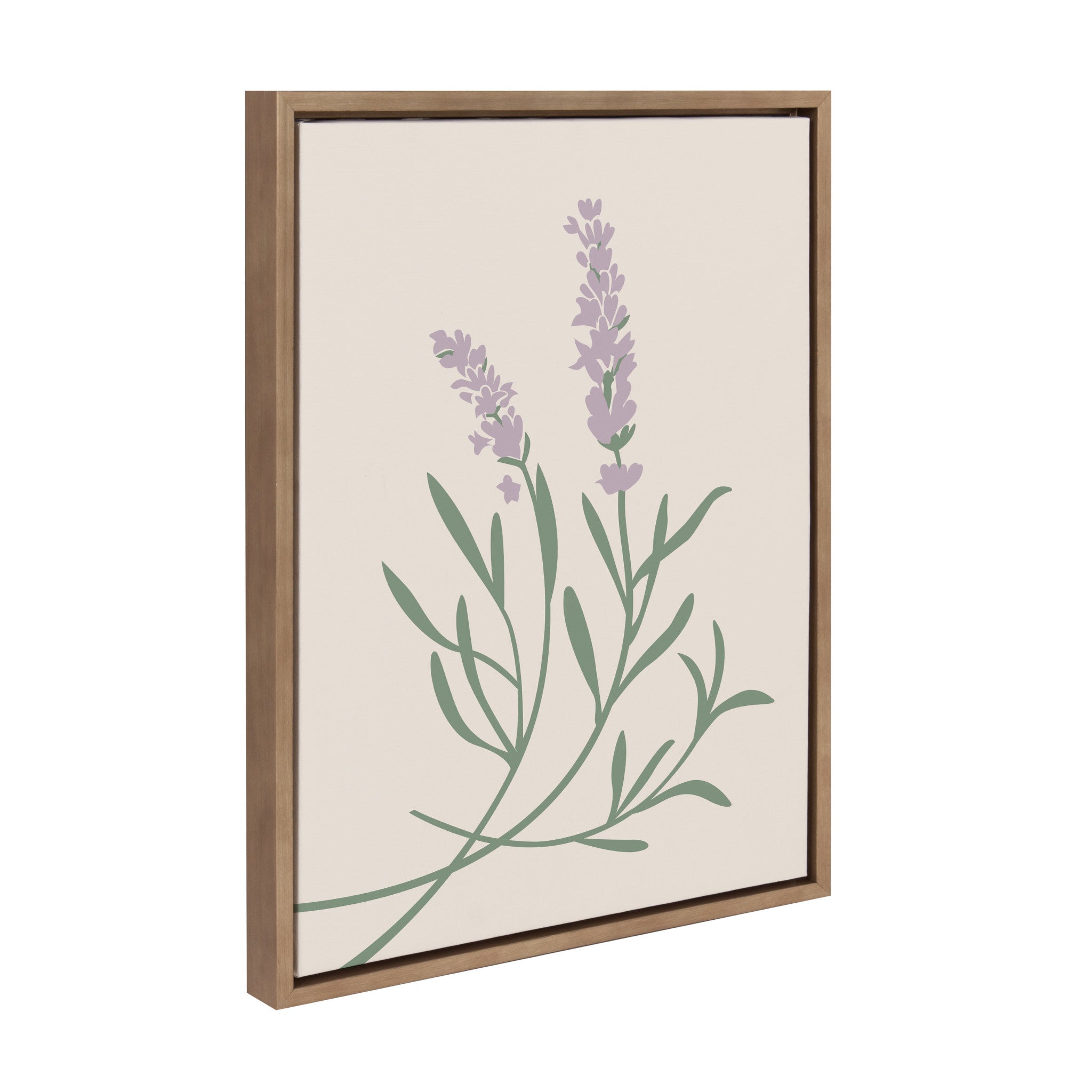 Sylvie Delicate Illustrated Purple Wildflowers Framed Canvas by The Creative Bunch Studio