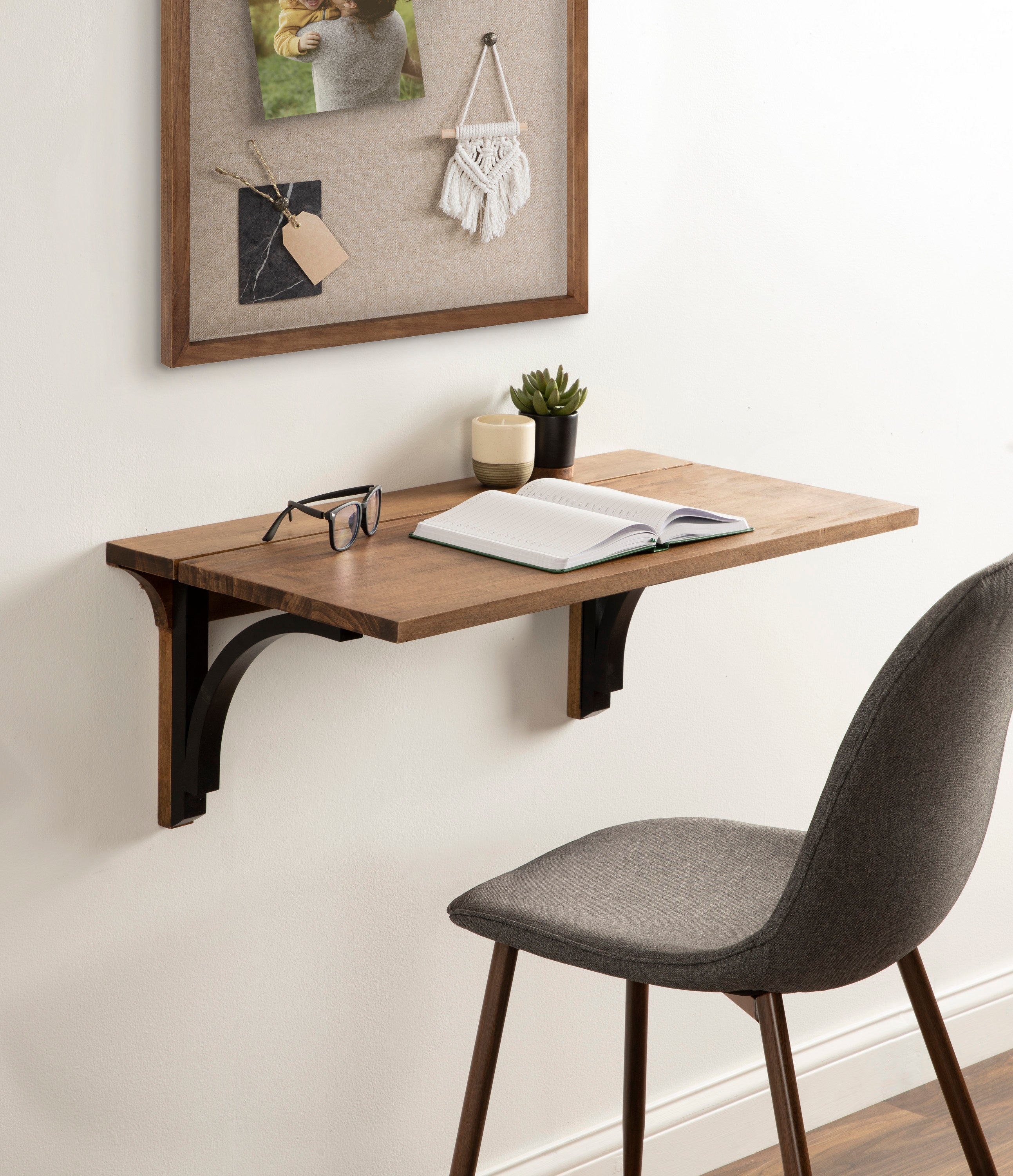 Corblynd Wood Wall Mounted Desk