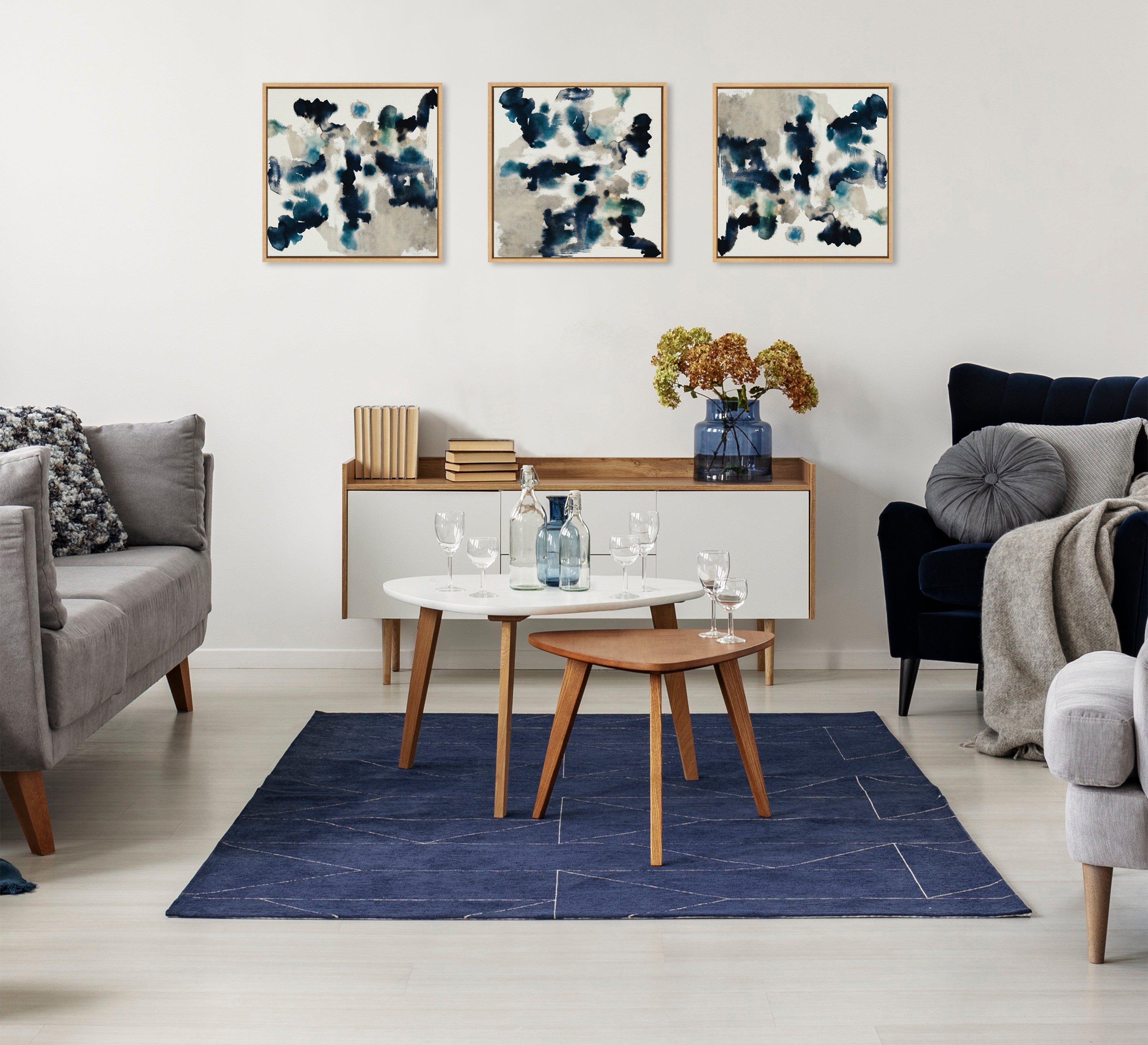 Sylvie Gilded Watercolor Framed Canvas by Amy Lighthall