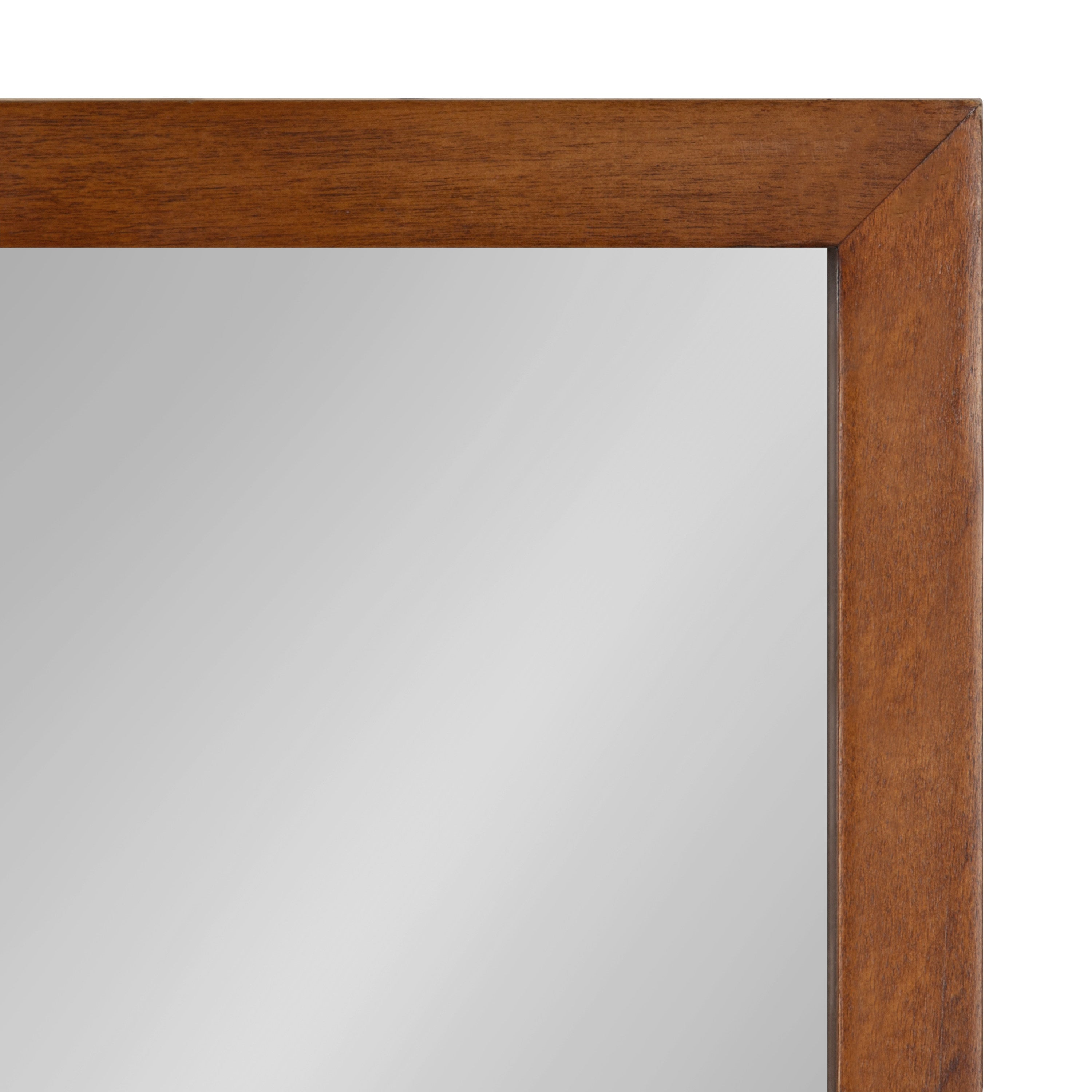 Hutton Wood Framed Wall Mirror with Shelf