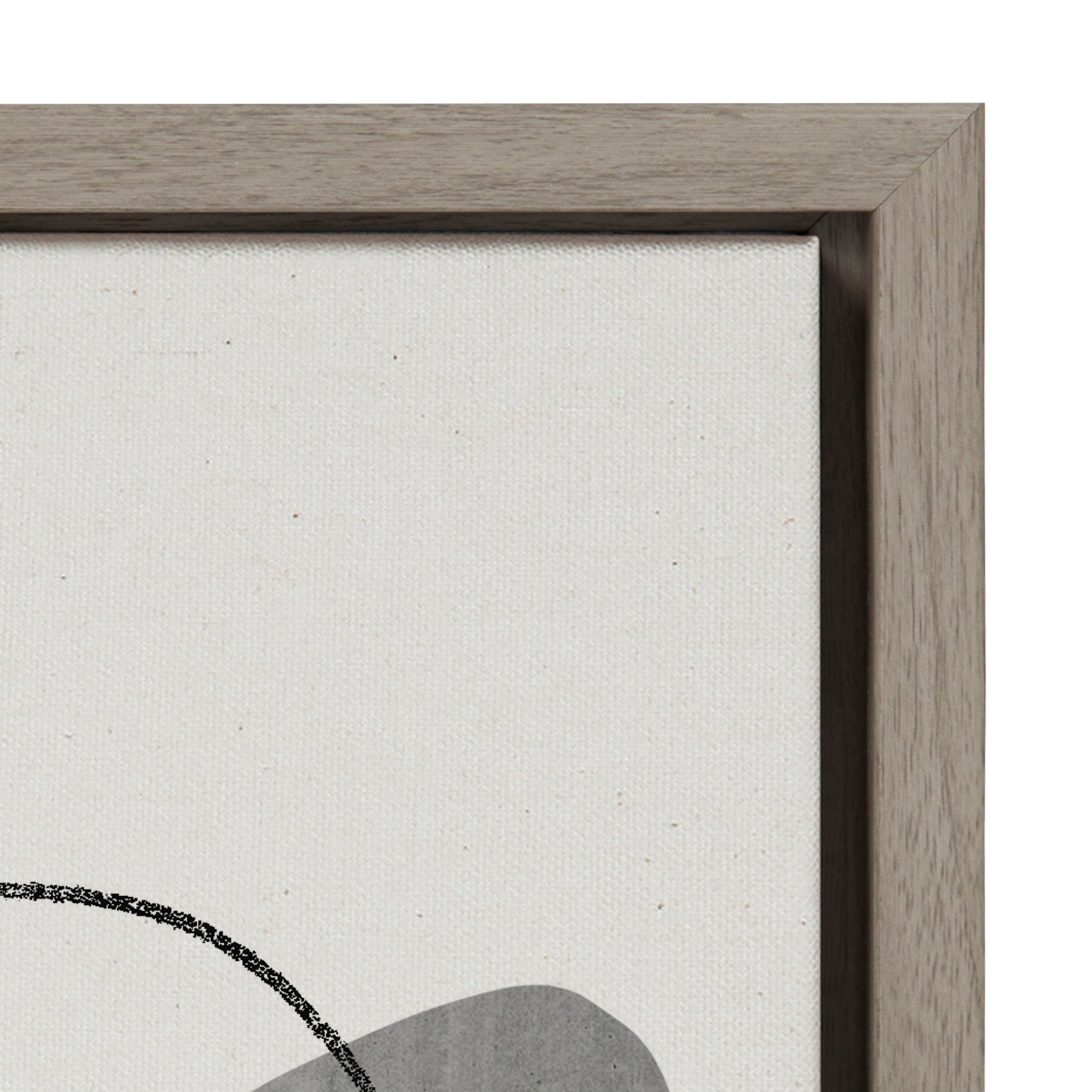 Sylvie 863 Abstract Rocks and 864 On The Rocks Framed Canvas Set by Teju Reval of SnazzyHues