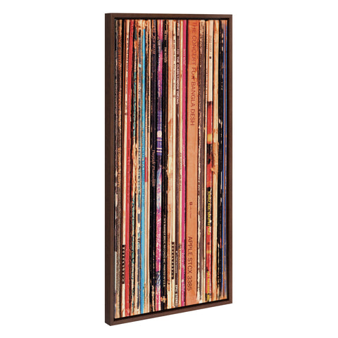 Sylvie Records Framed Canvas by Robert Cadloff of Bomobob