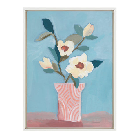 Sylvie Magnolia Blooms Framed Canvas by Kate Aurelia Holloway