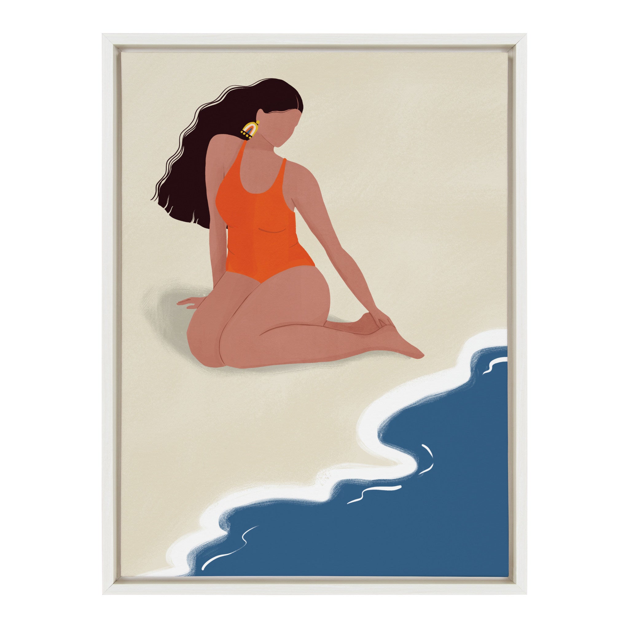 Sylvie Solitude Framed Canvas by Maja Tomljanovic