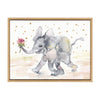 Sylvie Baby Elephant Watercolor Framed Canvas by Patricia Shaw