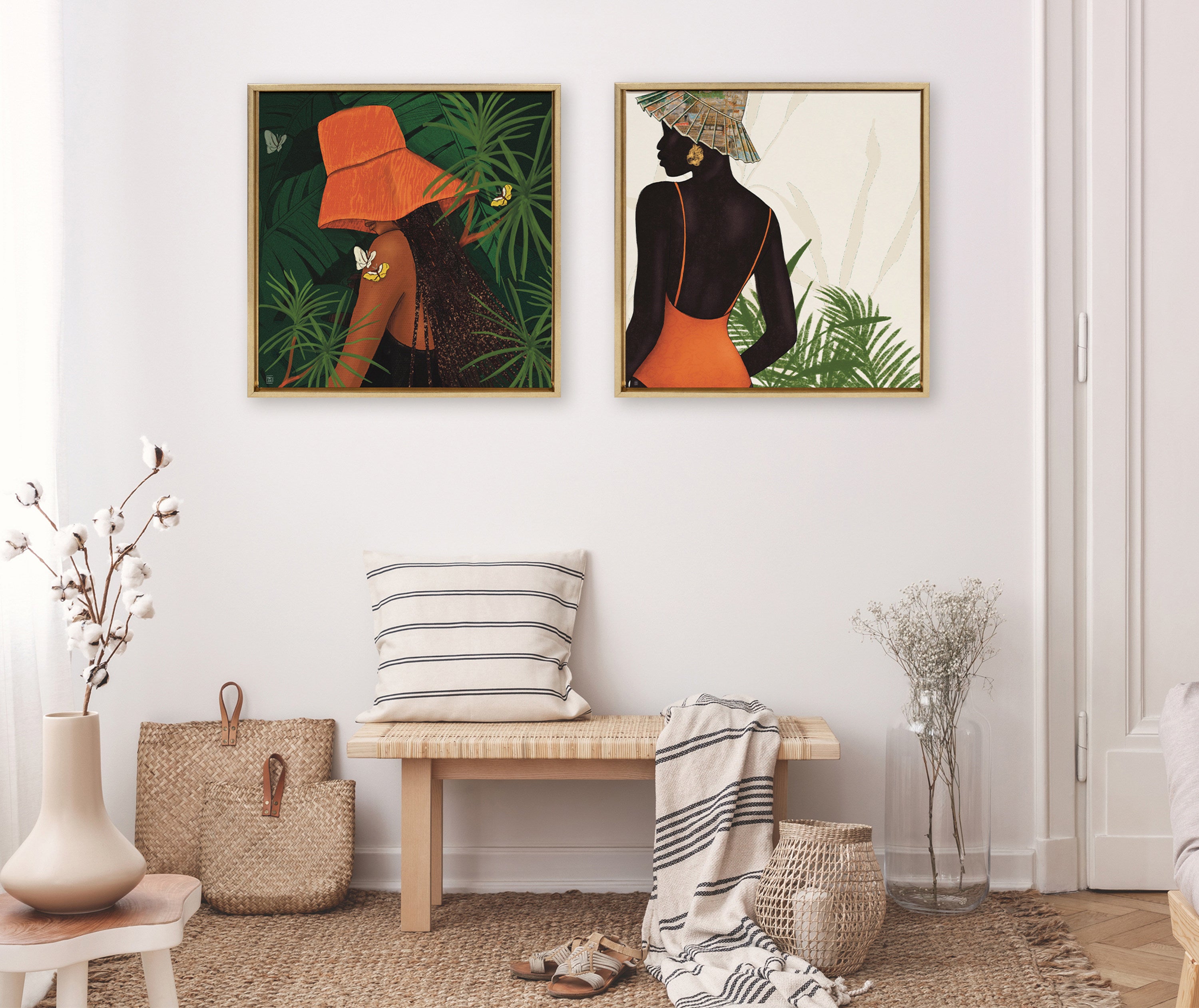 Sylvie So So Tropical Framed Canvas by Mary Joak