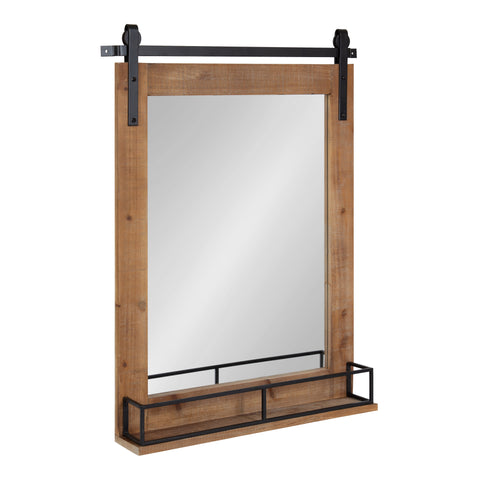Cates Framed Wall Mirror with Shelf