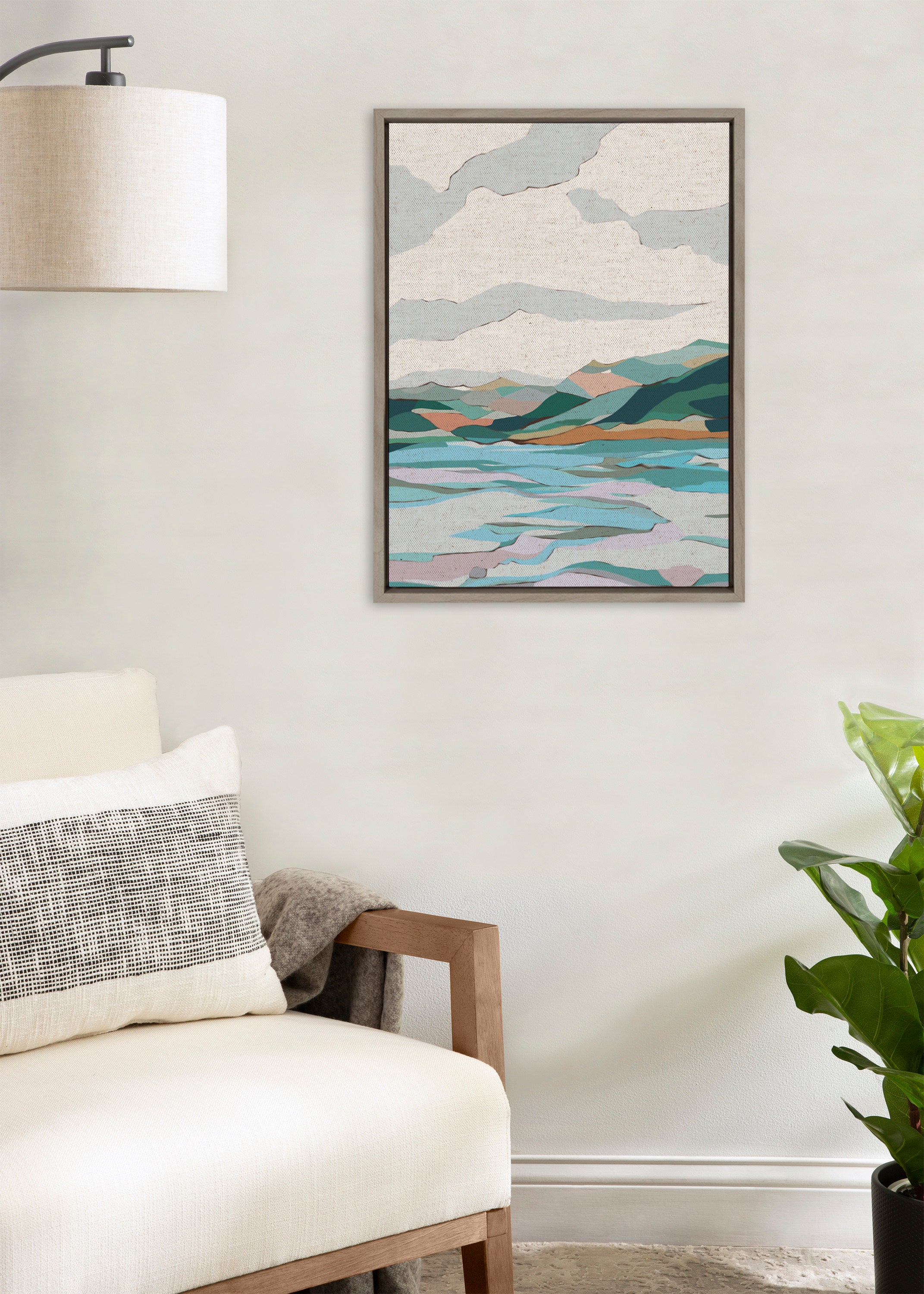 Sylvie Dal Lake Framed Canvas by Nikita Jariwala