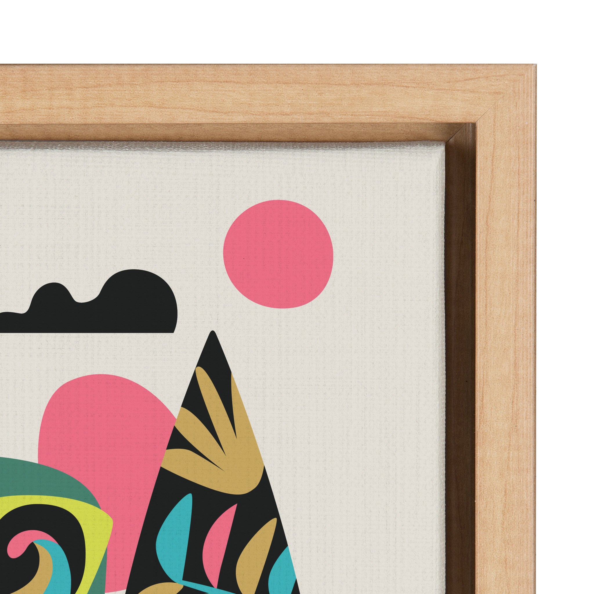 Sylvie Mid Century Modern Surf Koala Framed Canvas by Rachel Lee of My Dream Wall