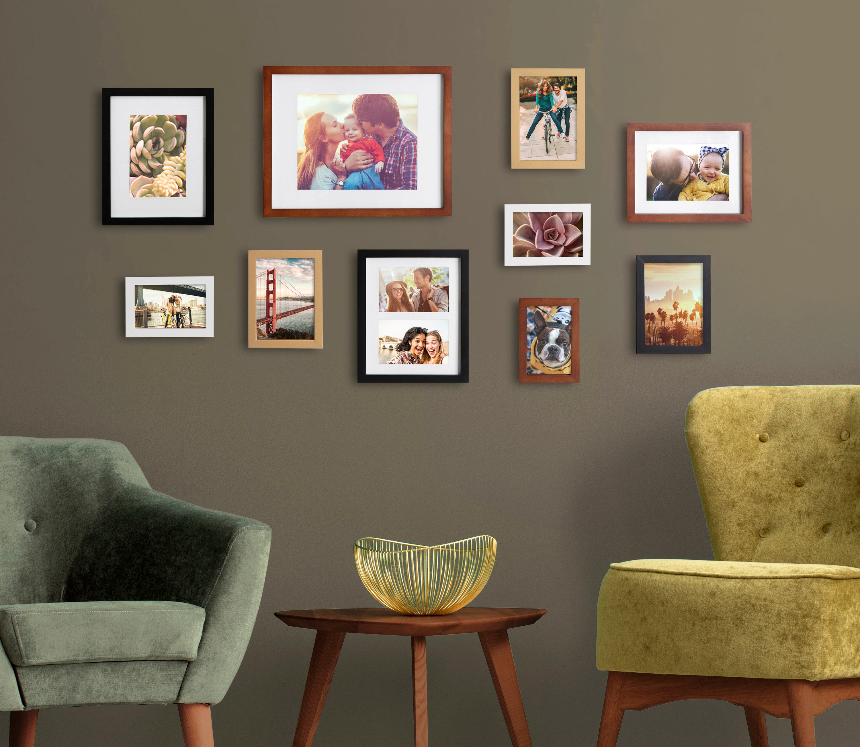 Wall Gallery: (3) 10 x 10, (1) 16 x 20, (1) 8X10 portrait -----------------  #picture #frames #home #…