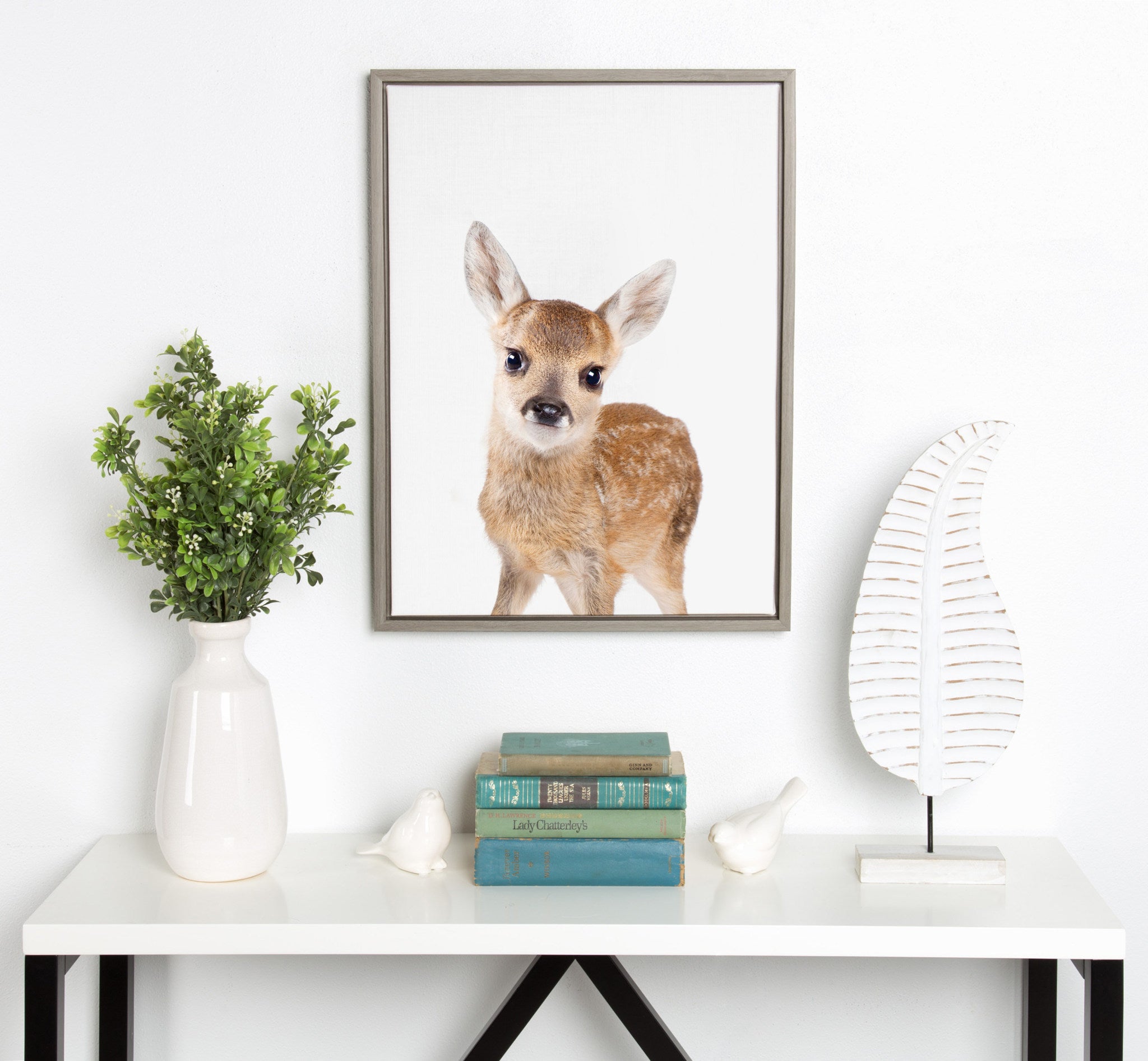 Sylvie Animal Studio Deer Framed Canvas by Amy Peterson Art Studio