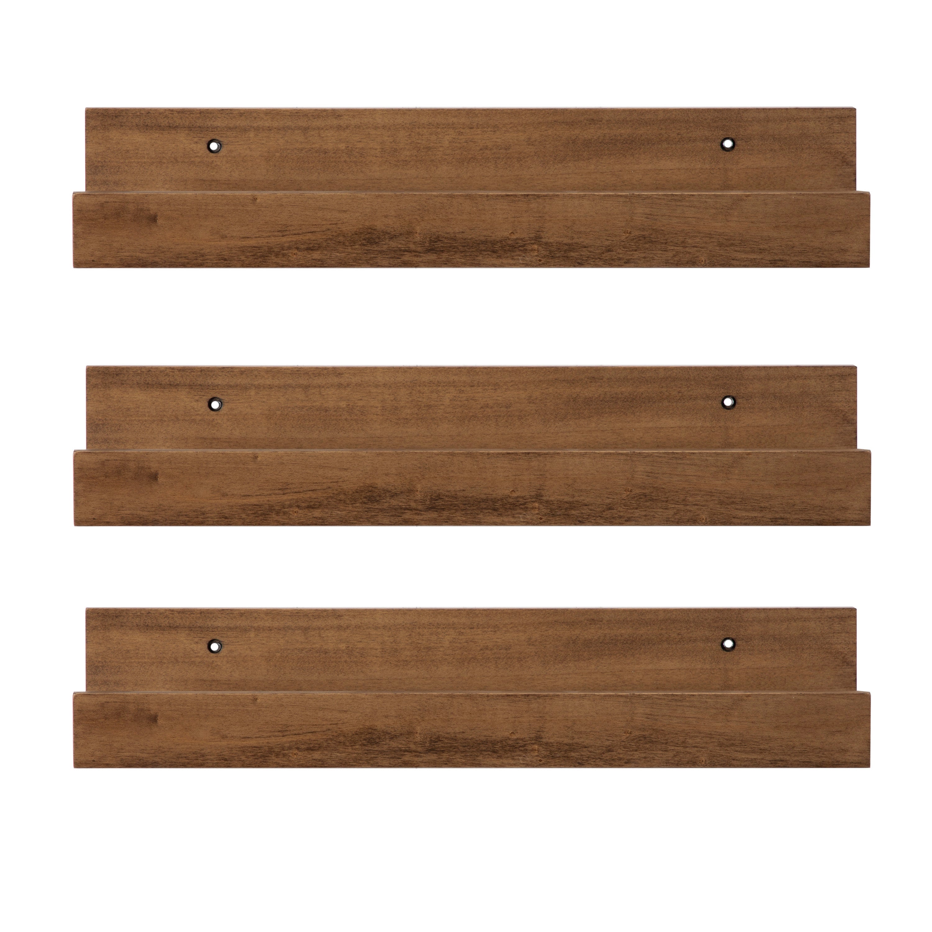 Levie Wooden Picture Ledge Wall Shelf Set