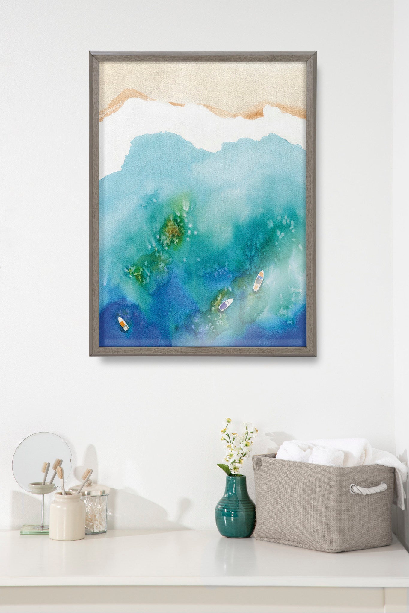 Blake Voyage Framed Printed Glass by Janet Meinke-Lau