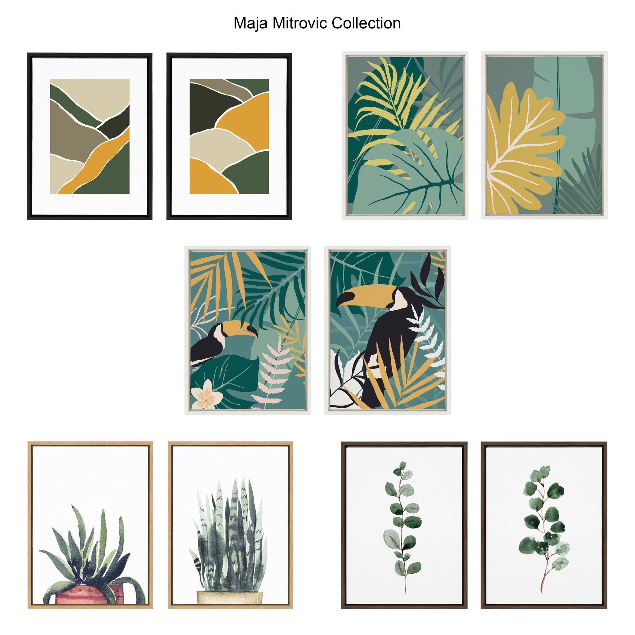 Sylvie Fields of Sun 3 Framed Canvas by Maja Mitrovic of Makes My Day Happy