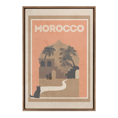 Sylvie Travel Poster Morocco No.2 Framed Canvas by Chay O.