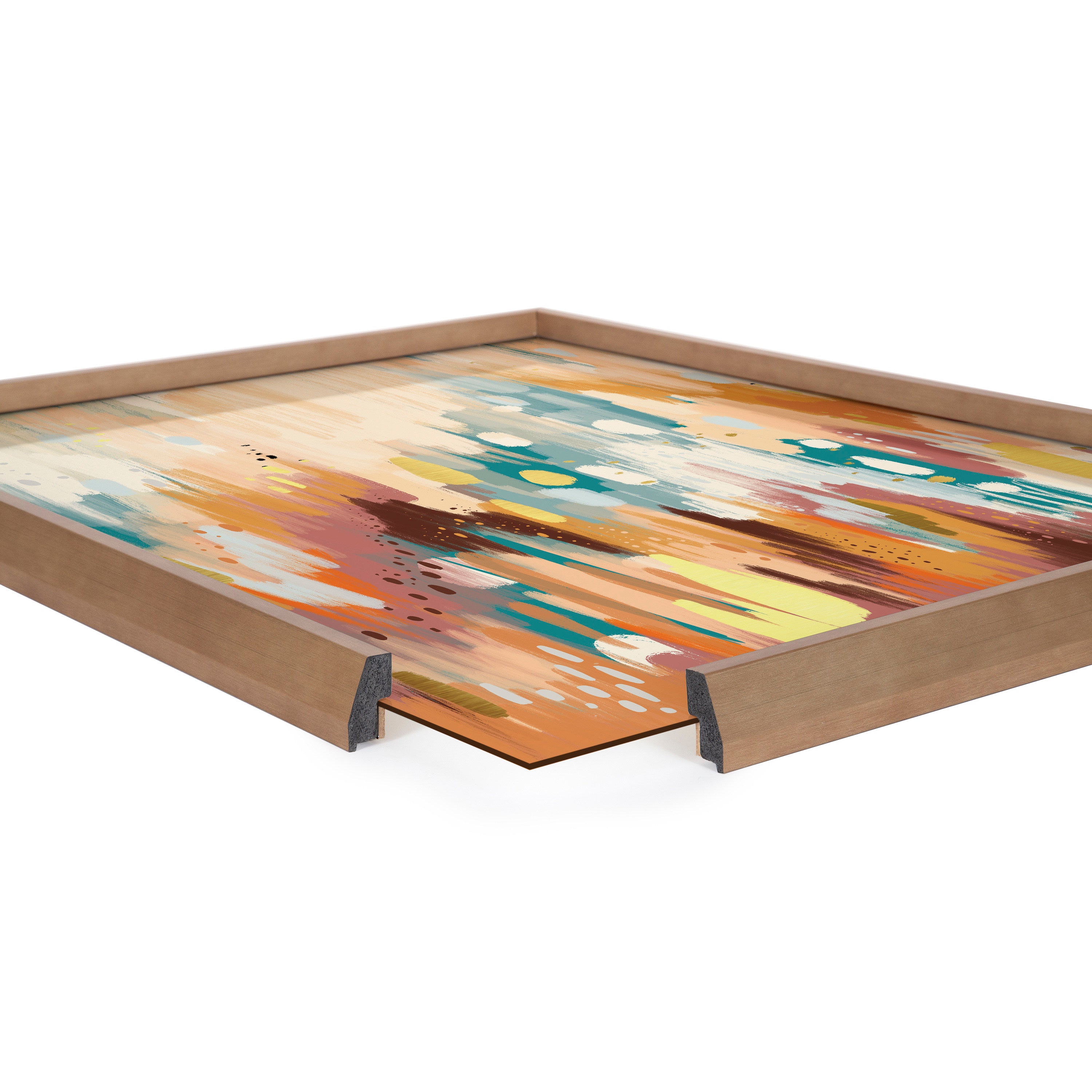 Blake Brushstroke 133 Framed Printed Glass by Jessi Raulet of Ettavee