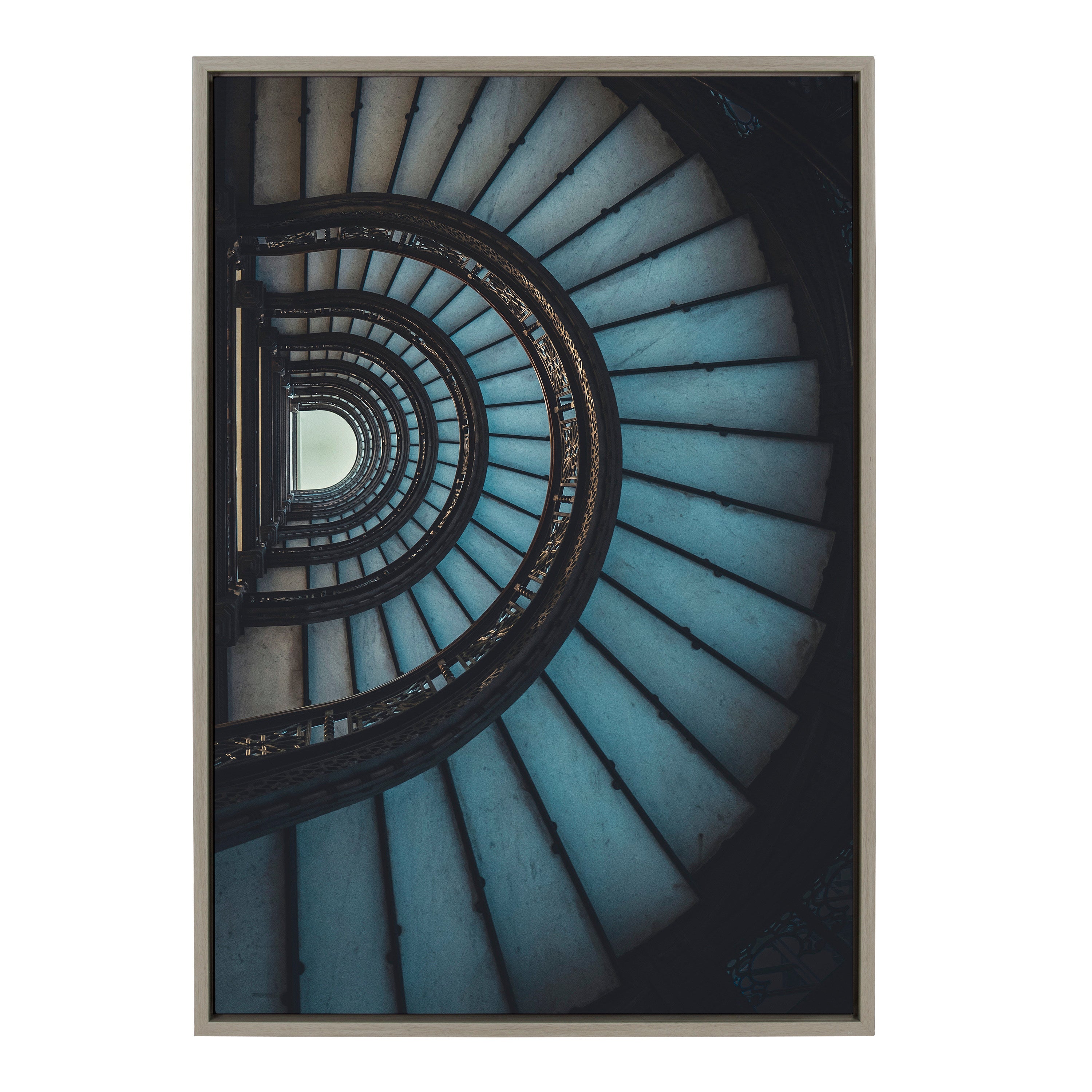 Sylvie Blue Stairway Framed Canvas by Emiko and Mark Franzen of F2Images