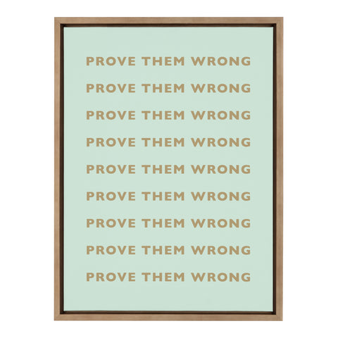 Sylvie Prove Them Wrong in Mint and Gold Framed Canvas by Apricot and Birch