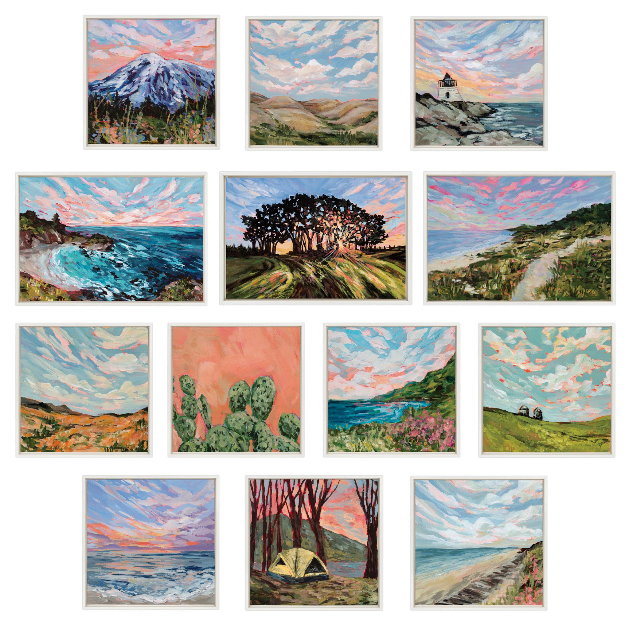 Sylvie Mount Rainier Framed Canvas by Emily Kenney
