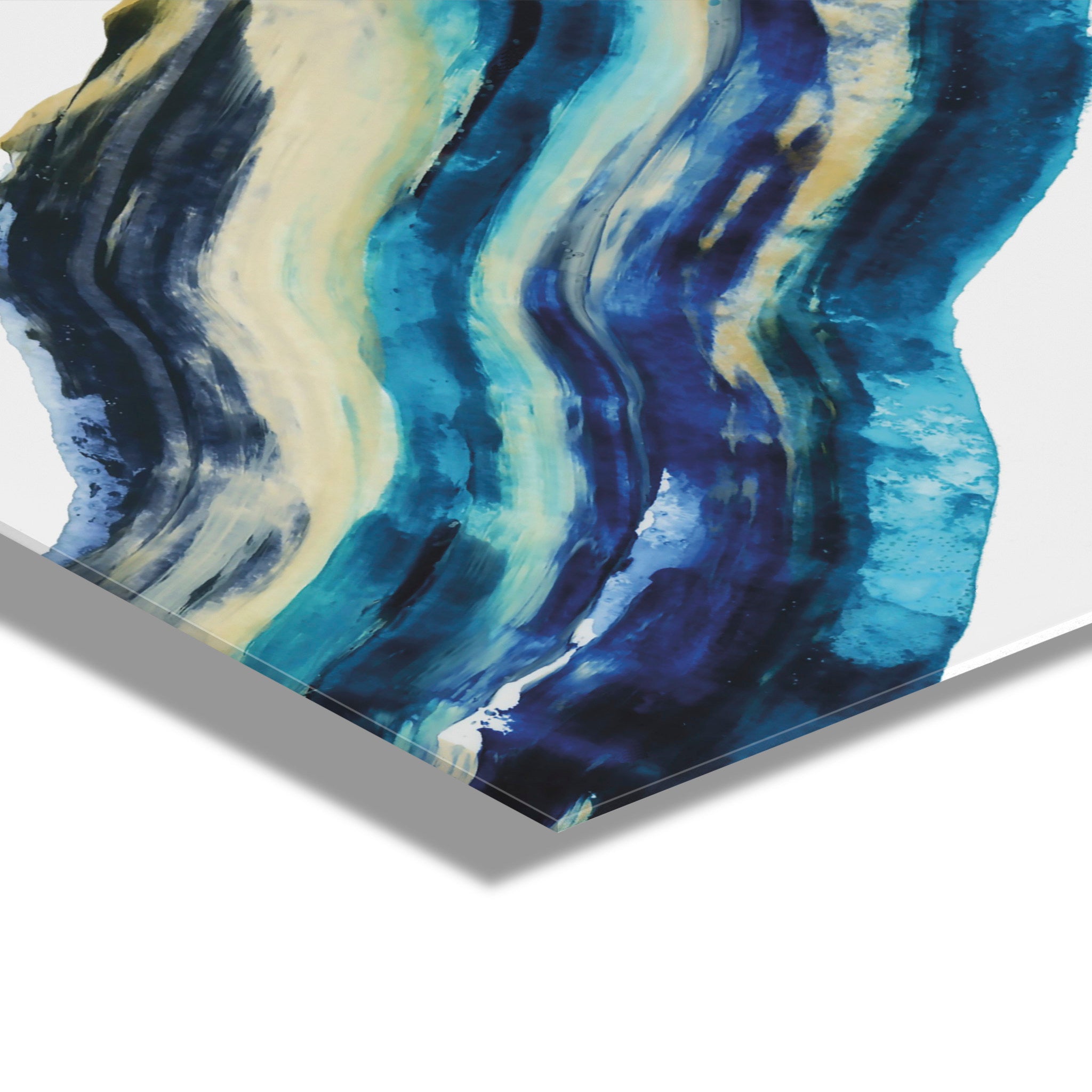 Wavy Lines Floating Acrylic Art by Amy Lighthall