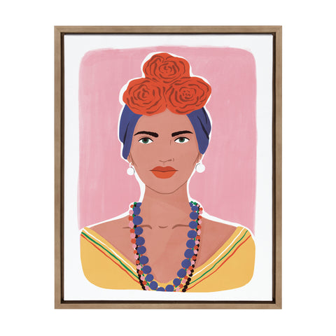 Sylvie La Femme Framed Canvas By Maja Tomljanovic