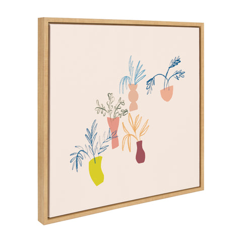 Sylvie Plant Love Square Framed Canvas by Kate Aurelia Holloway