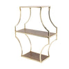 Liara Wood and Metal Scalloped Wall Shelf
