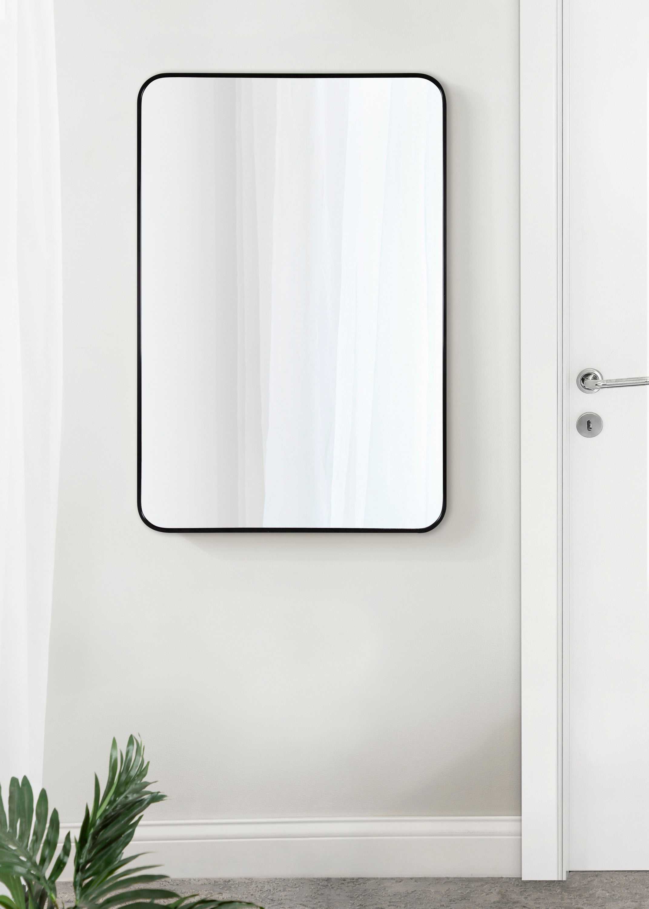 Zayda Radius Rectangle Framed Wall Mirror
