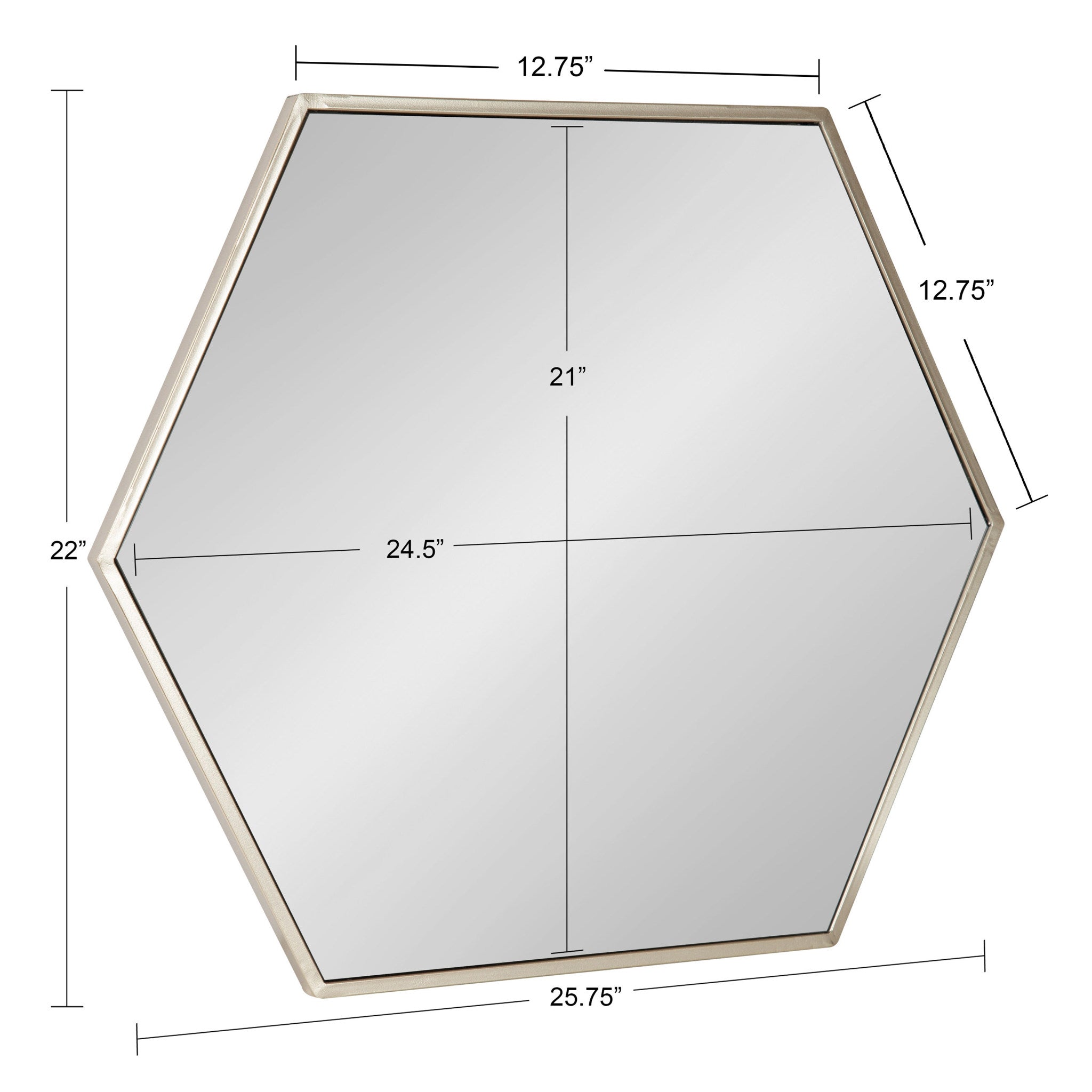 McNeer Hexagon Metal Wall Mirror