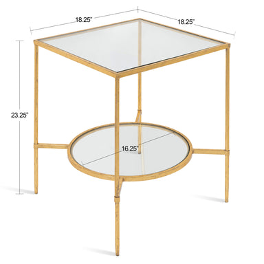 Side Table, Contemporary, Gold