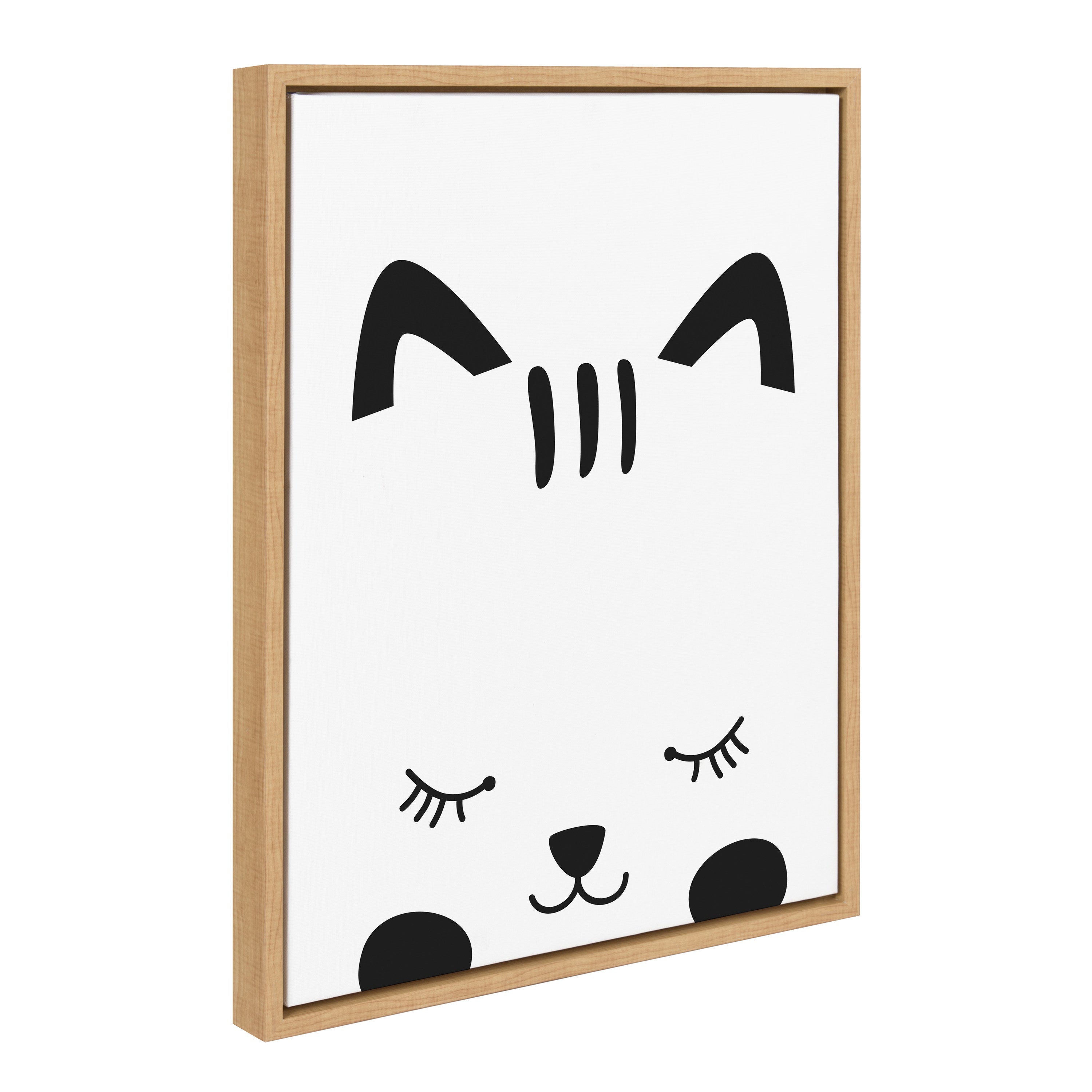 Sylvie Modern Baby Cat Framed Canvas by Rachel Lee of My Dream Wall