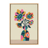 Sylvie Mid Century Modern Sunflowers Framed Canvas by Rachel Lee of My Dream Wall