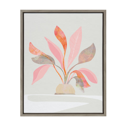 Sylvie House Jungle Plant Framed Canvas By Dominique Vari