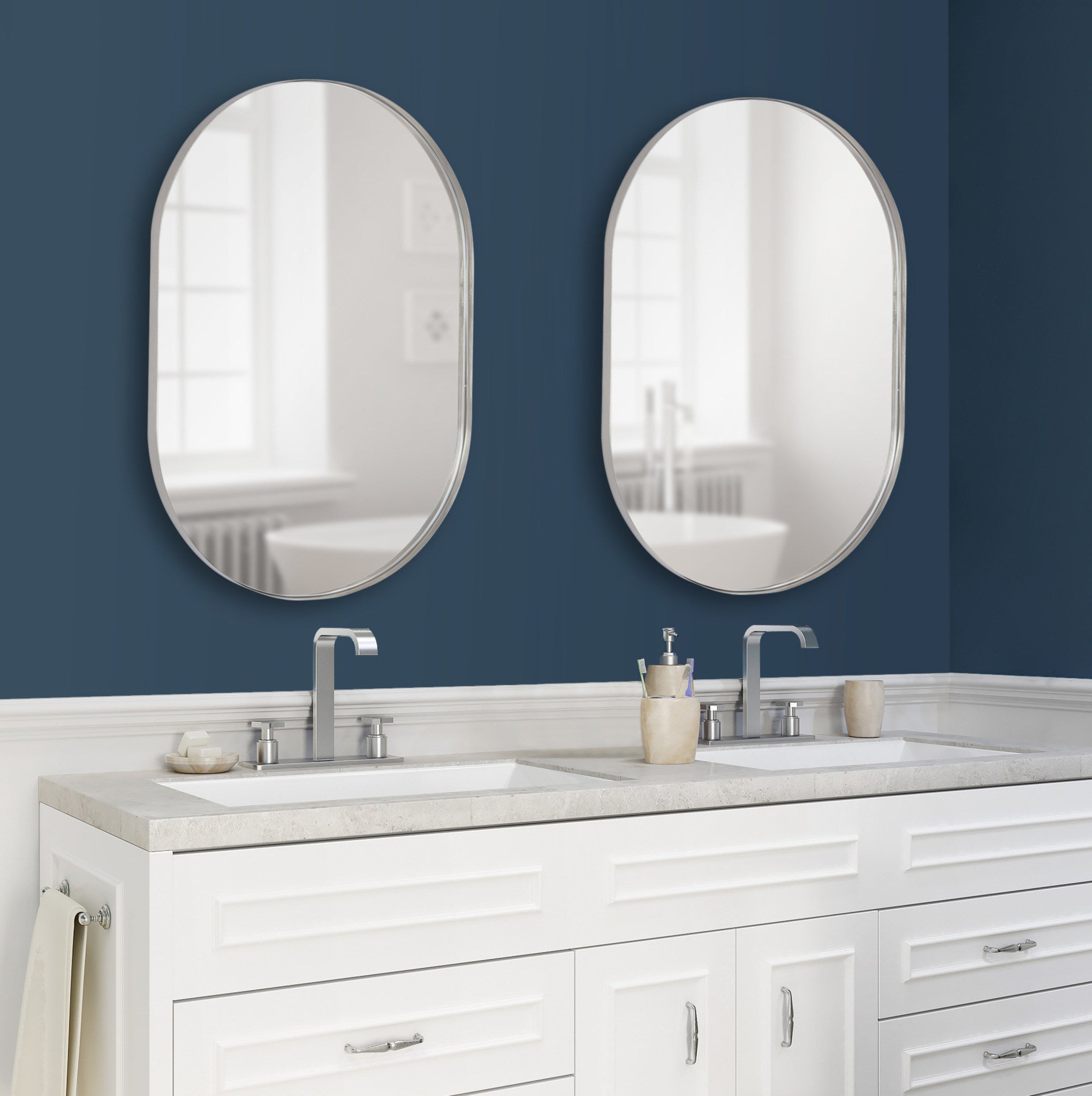 Rollo Capsule Framed Wall Mirror
