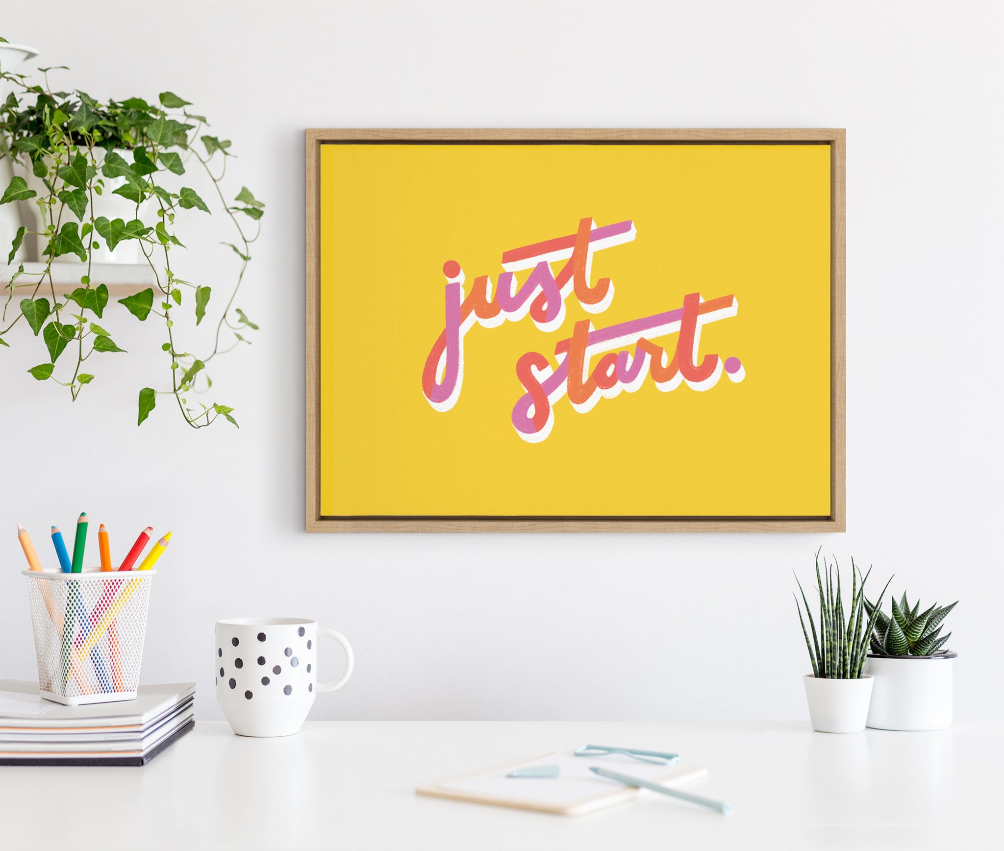Sylvie Just Start Framed Canvas by Maria Filar