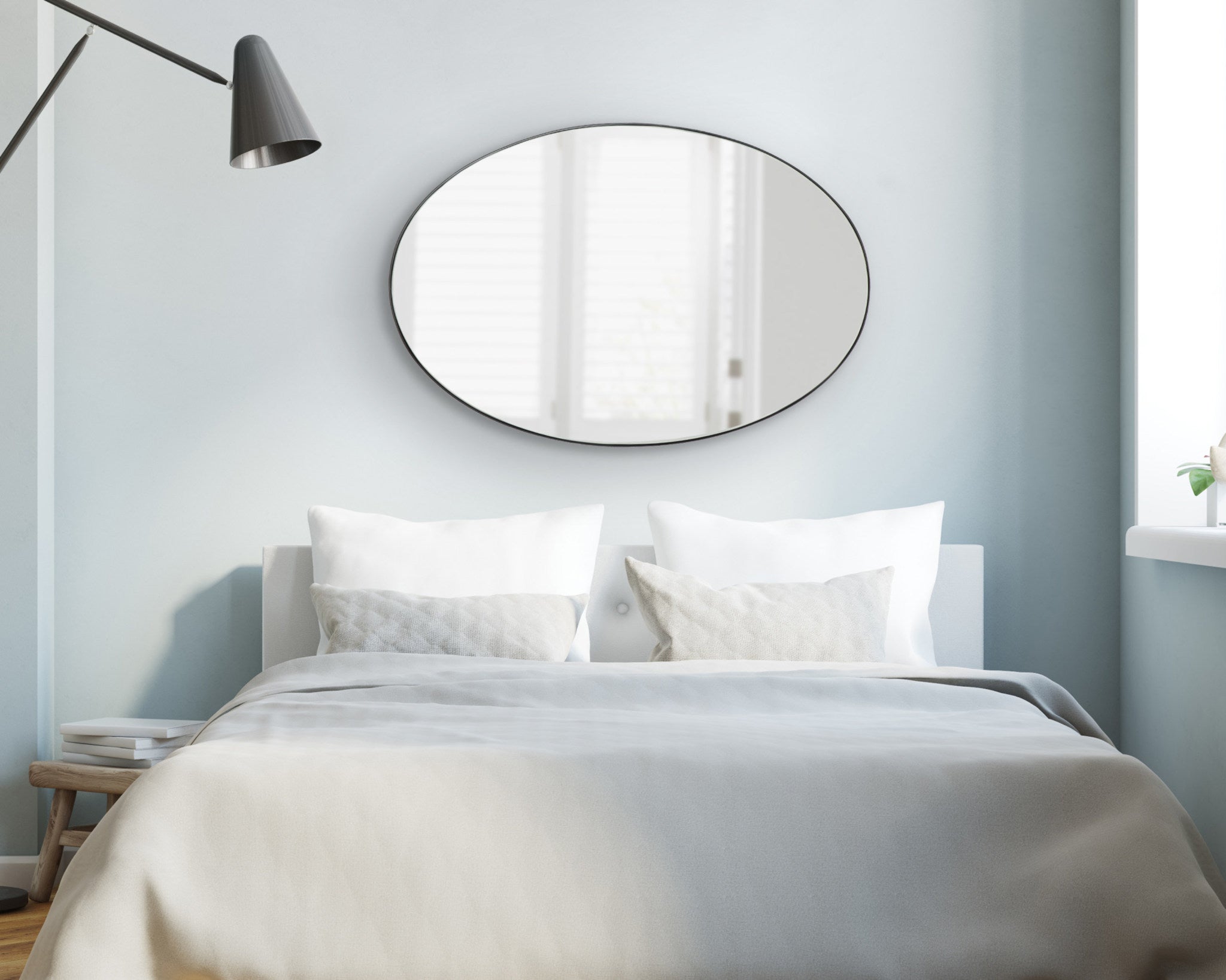 Rollo Oval Framed Wall Mirror
