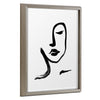 Blake Face Line Print Framed Printed Glass by Viola Kreczmer