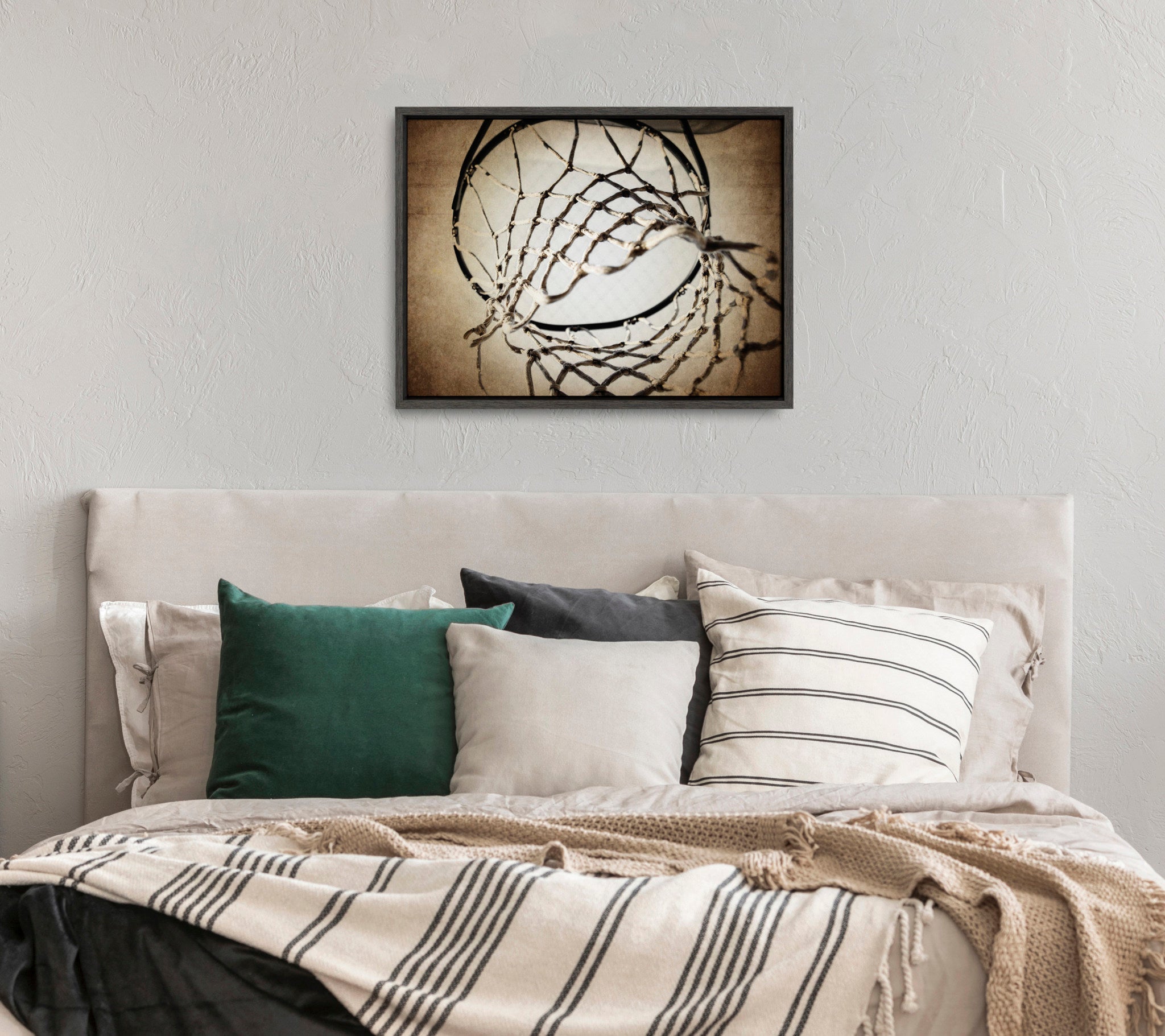 Sylvie Basketball Net Framed Canvas Wall Art by Shawn St. Peter