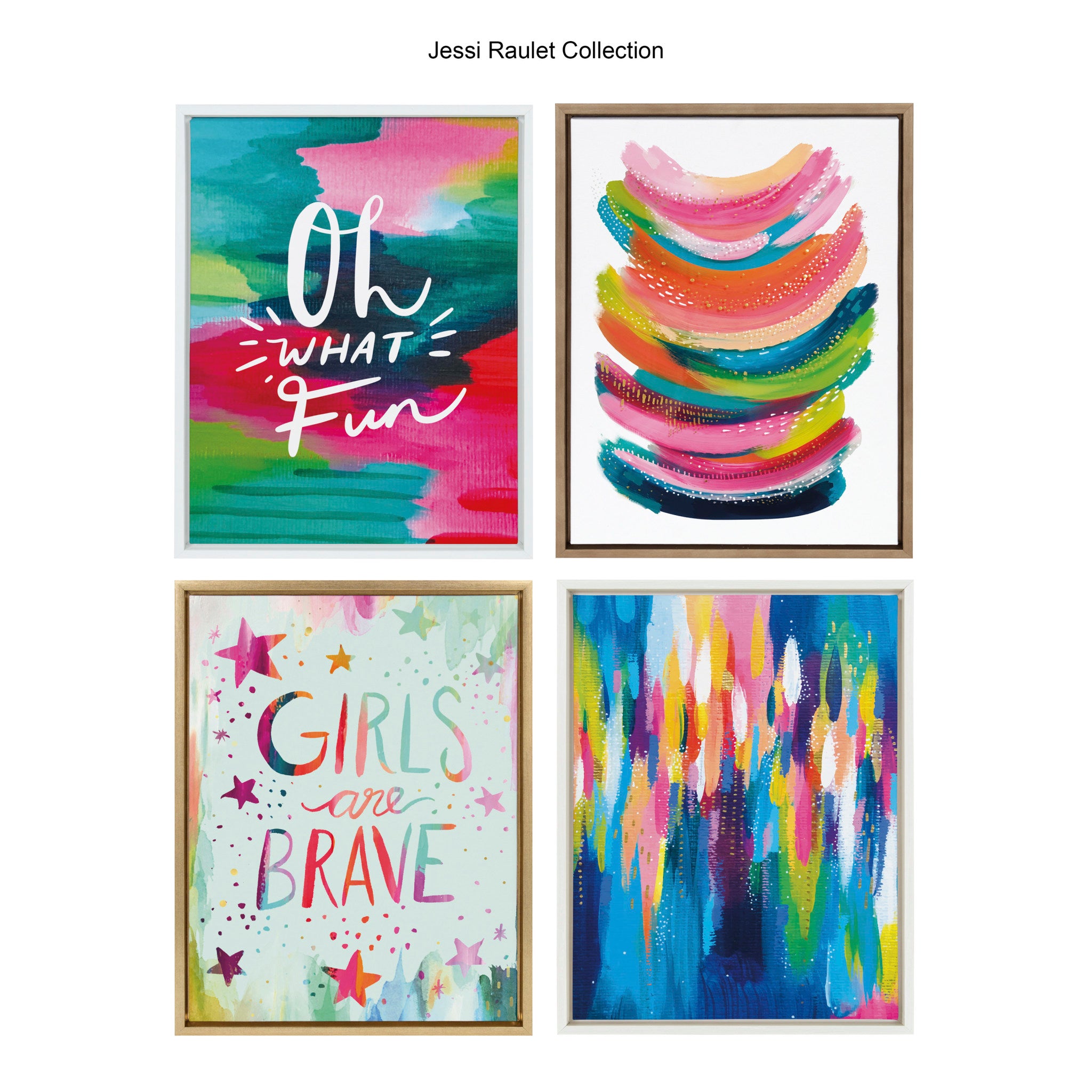Sylvie Girls are Brave Framed Canvas by Ettavee