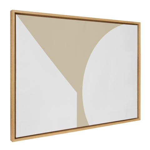 Sylvie Minimal Max Mod II Soft Neutral Framed Canvas by The Creative Bunch Studio