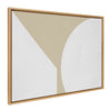 Sylvie Minimal Max Mod II Soft Neutral Framed Canvas by The Creative Bunch Studio