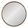 McLean Round Wood Framed Wall Mirror