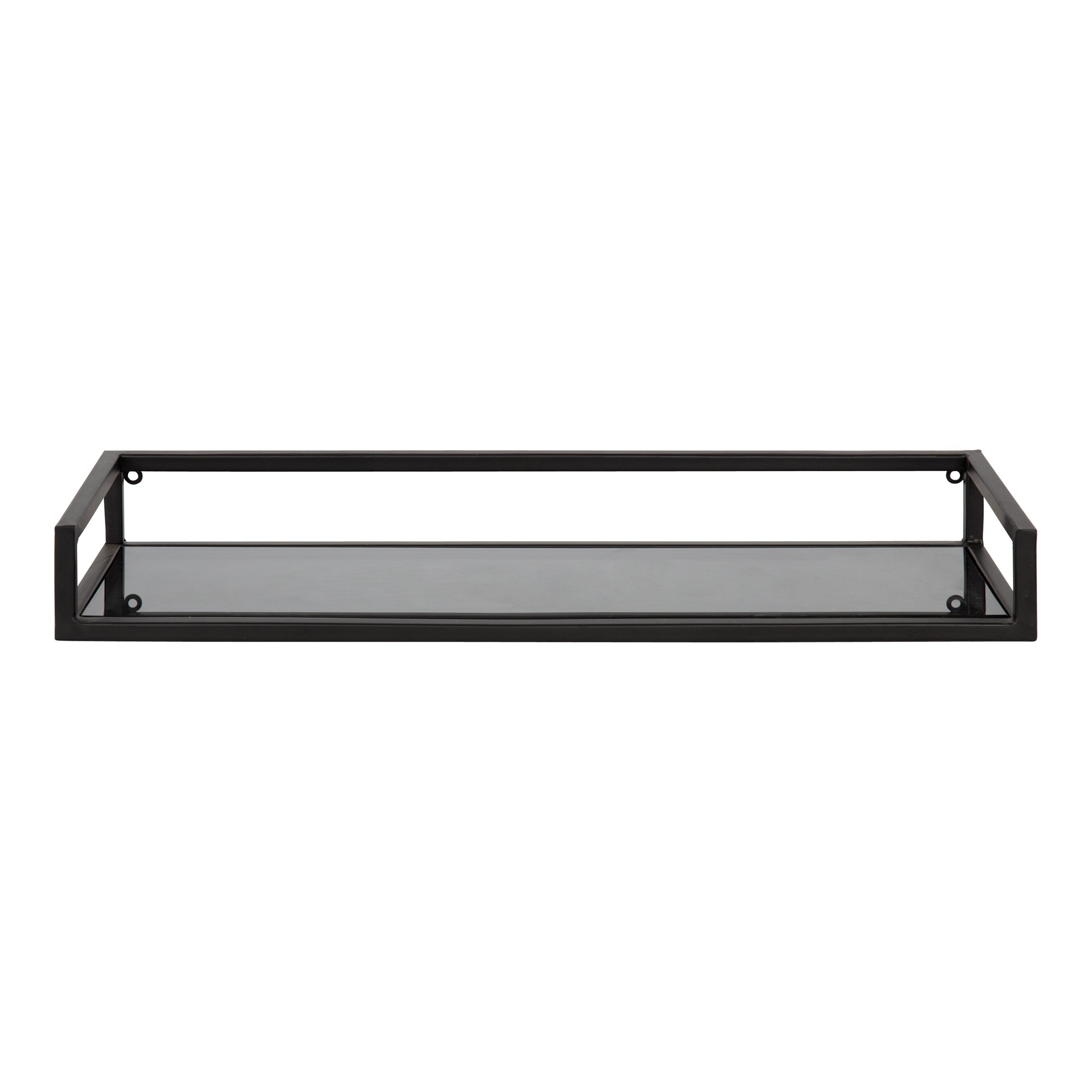 Floating Metal Shelf - Black or White Metal Finish