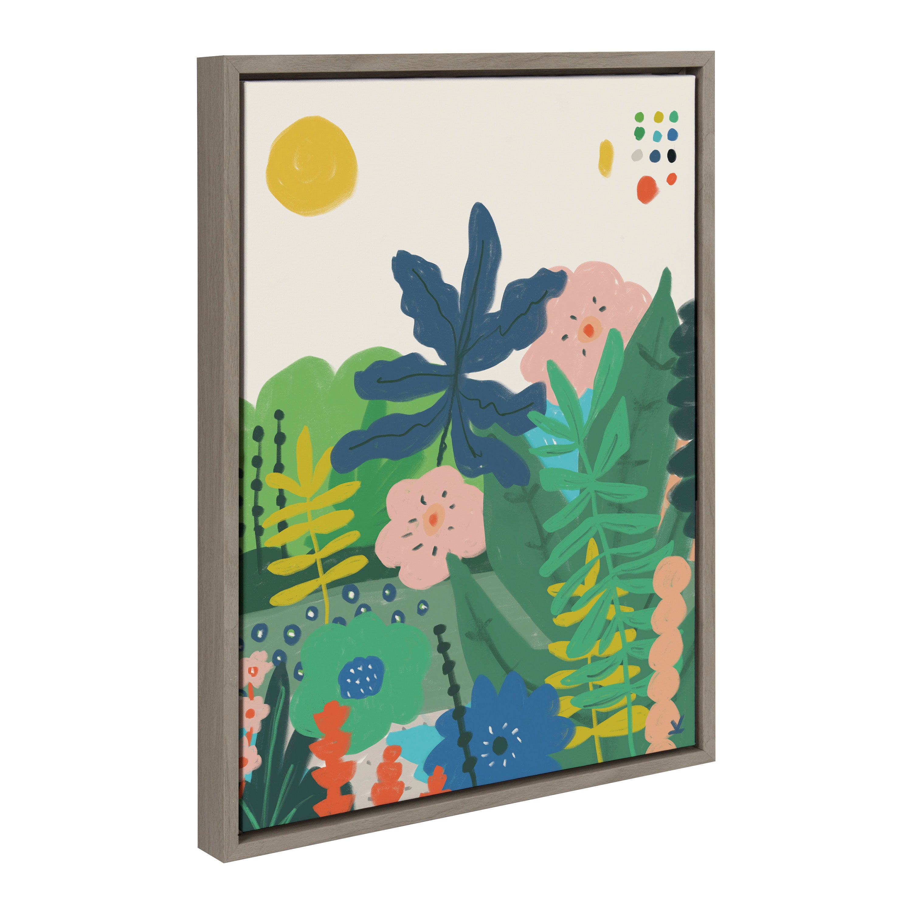 Sylvie Zen Garden 1 Framed Canvas by Kelly Knaga