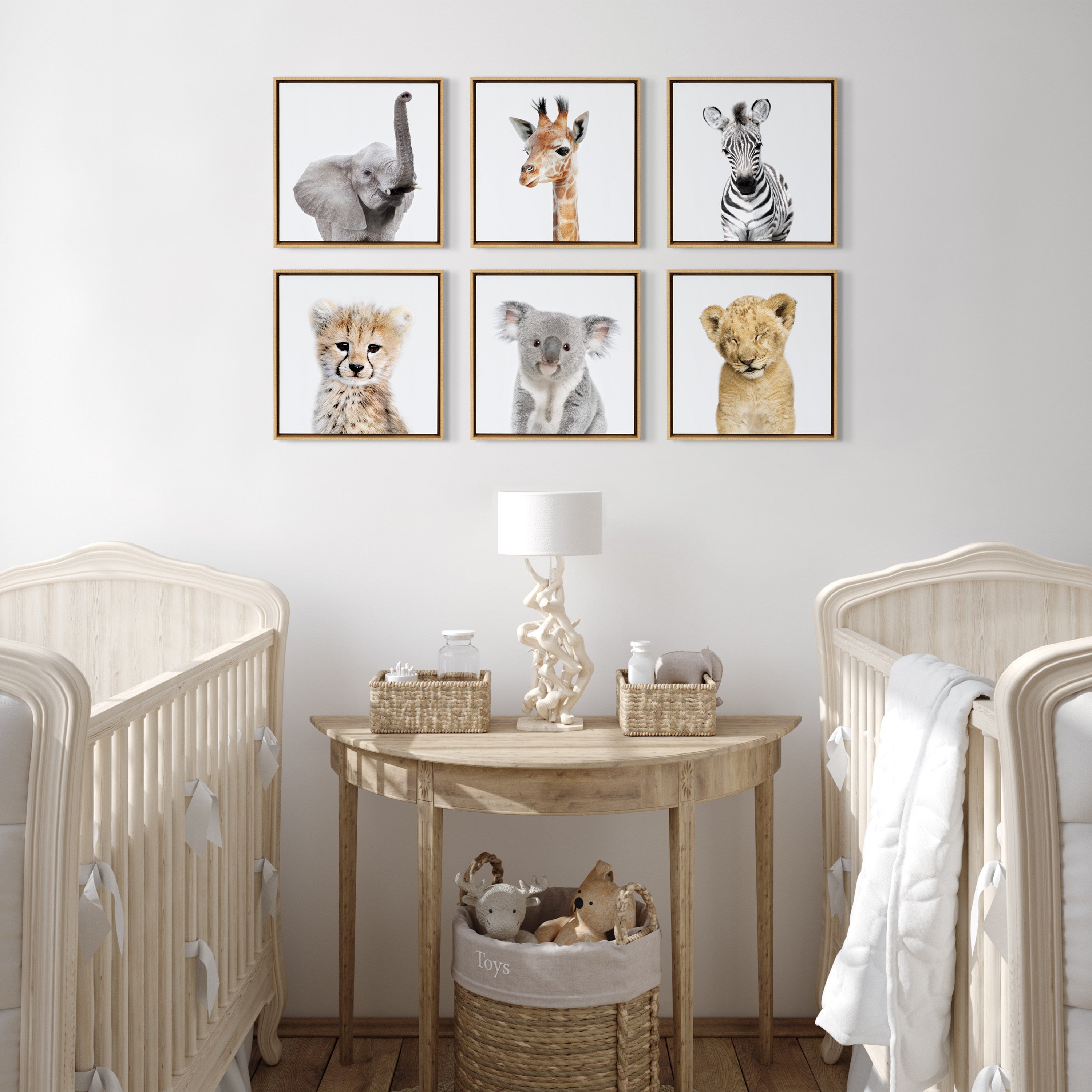 Kate and Laurel Sylvie Safari Animal Canvas Art