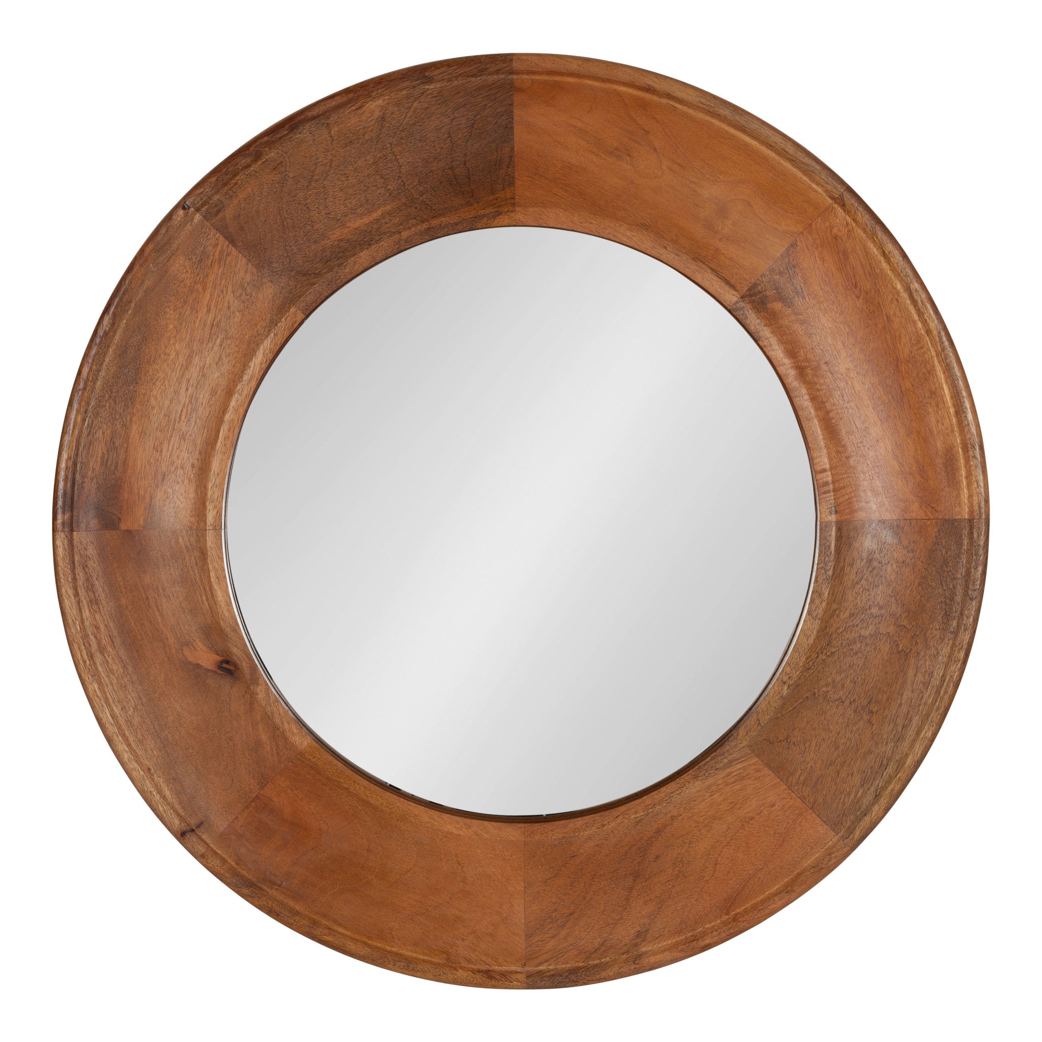 Alejandro Round Wood Wall Mirror